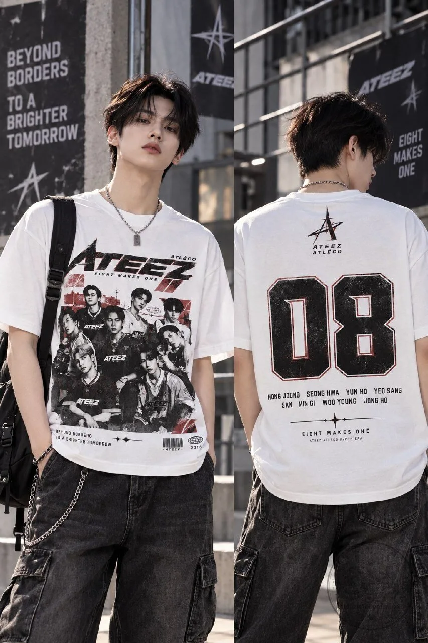ATEEZ Vintage Streetwear T-Shirt