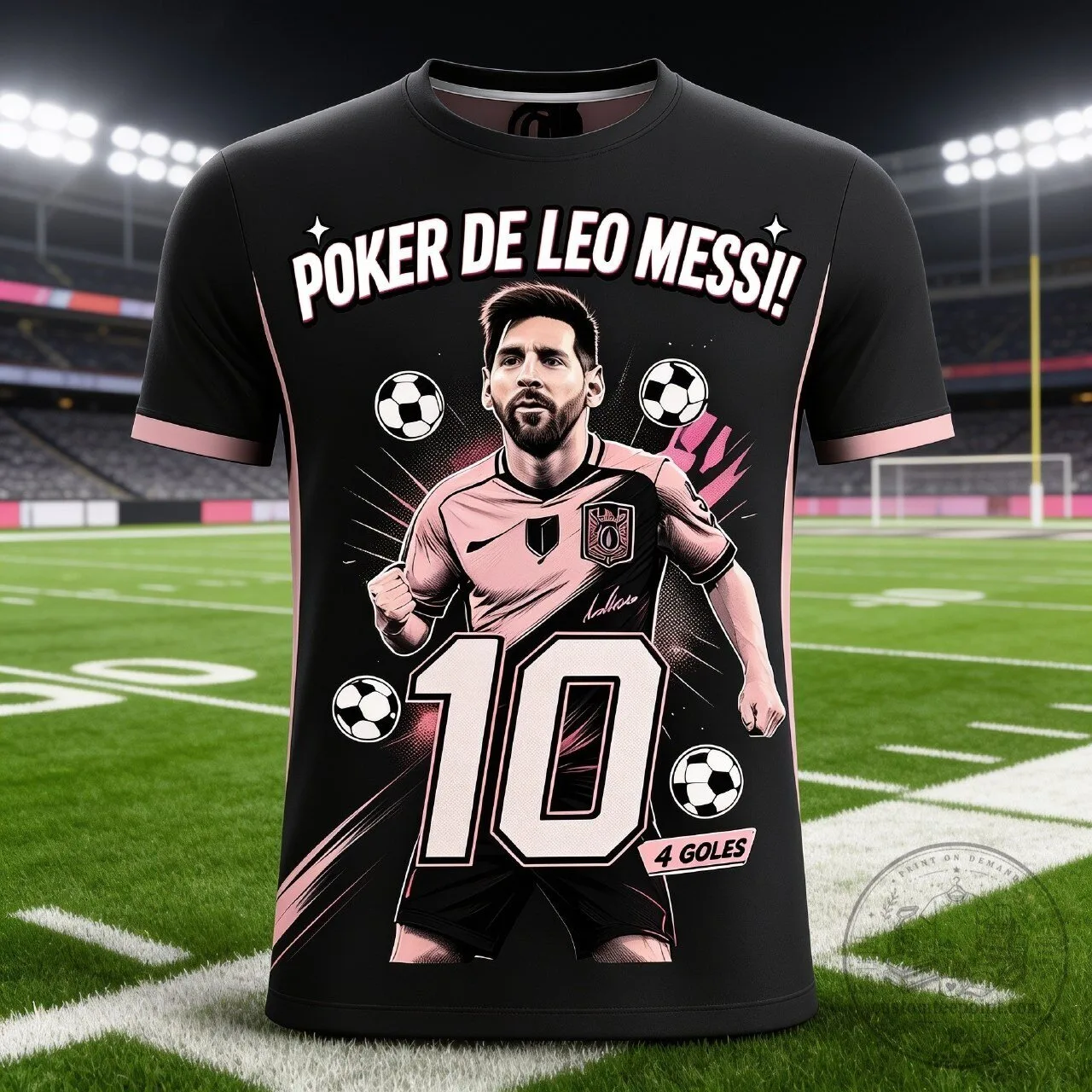 Lionel Messi Poker Goal Graphic T-Shirt