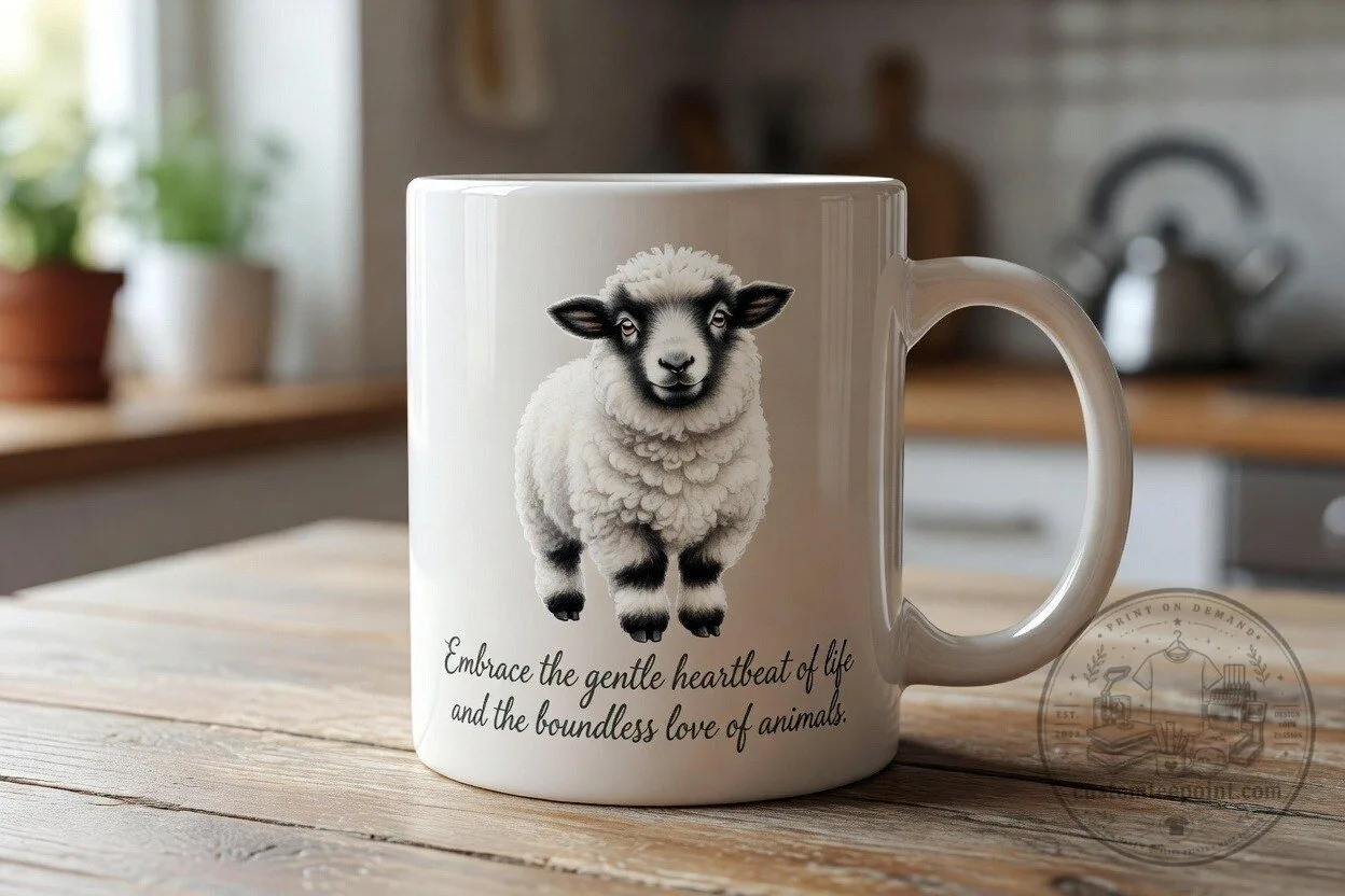 Cute Sheep Ceramic Mug