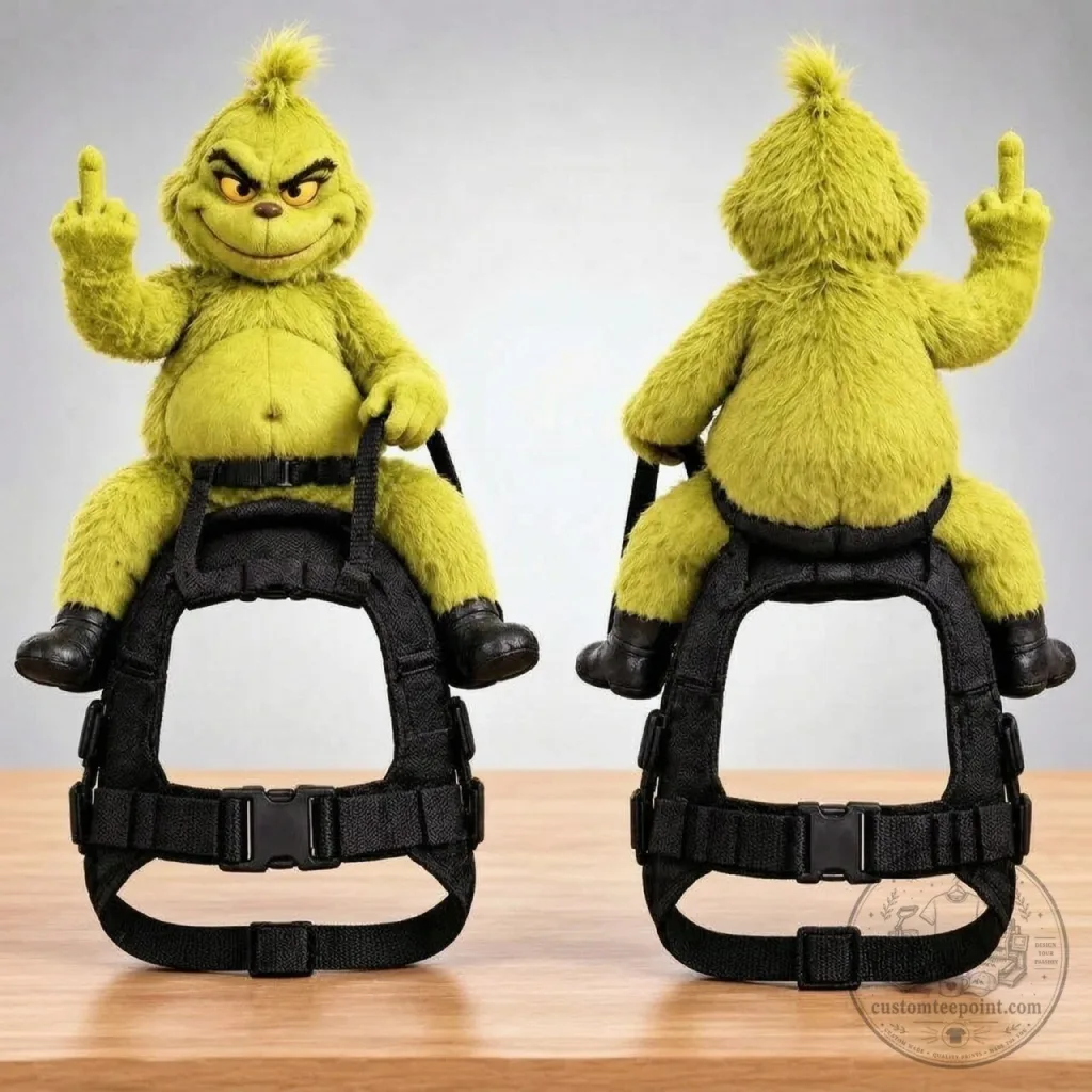 Funny Grinch Rider Dog Harness Funny Grinch Rider Dog Harness
