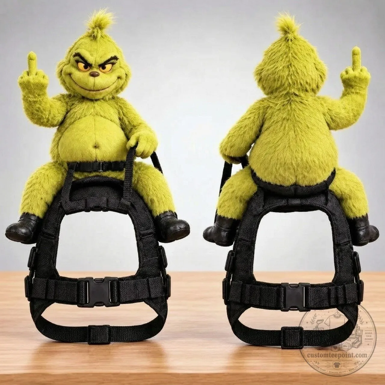 Funny Grinch Rider Dog Harness
